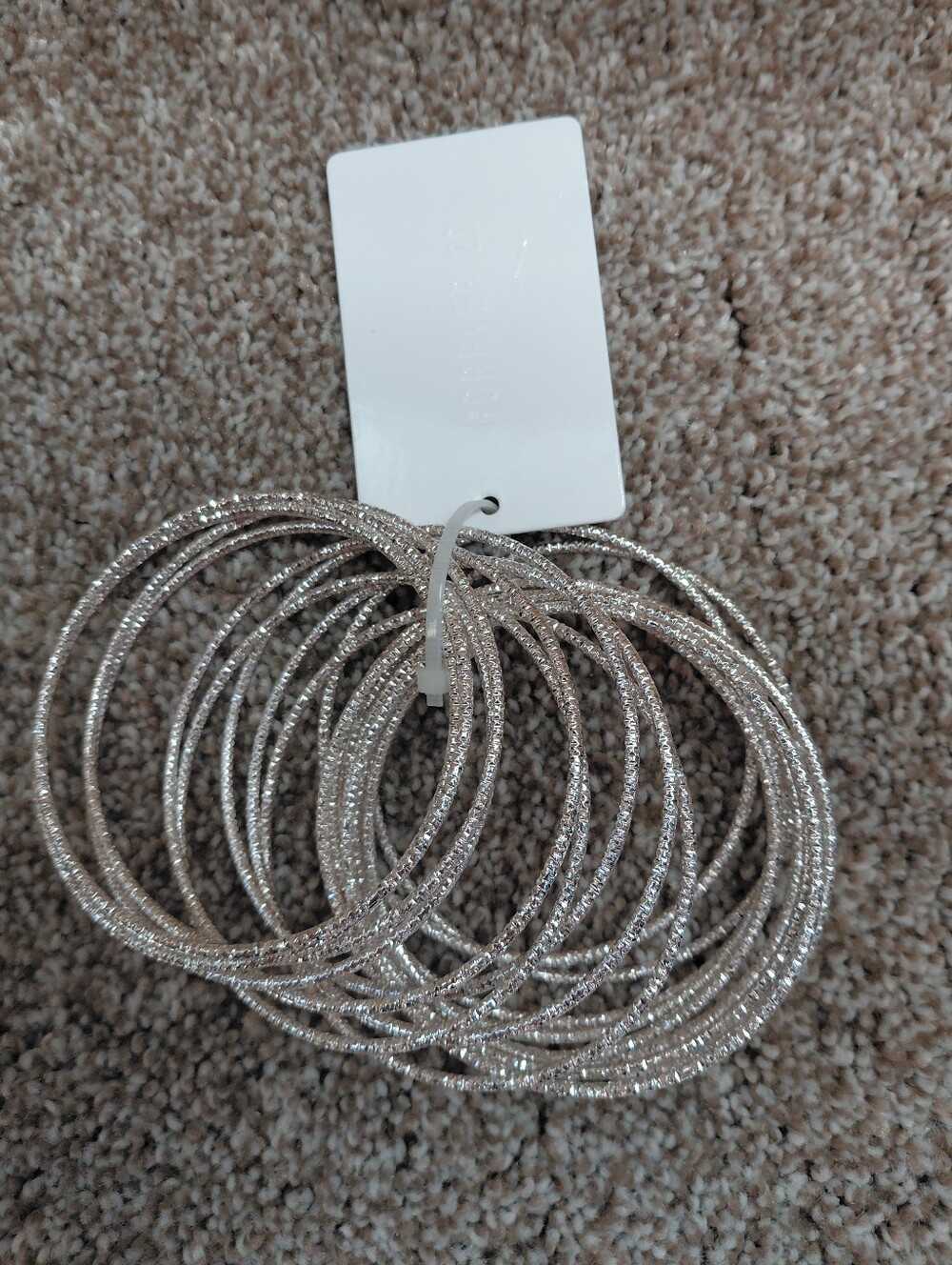 Forever 21 Sparkling Silver Multi-Bangle Bracelet Set - Women Jewelry